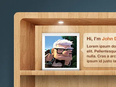 Minimalistic Shelf Portfolio clean minimal minimalistic personal portfolio sharp shelf wood