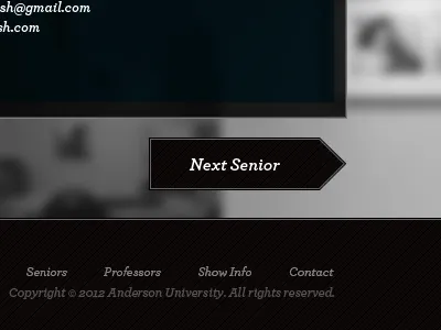 AU Senior Show Website 2012 anderson university art show au bw cyan photography senior show
