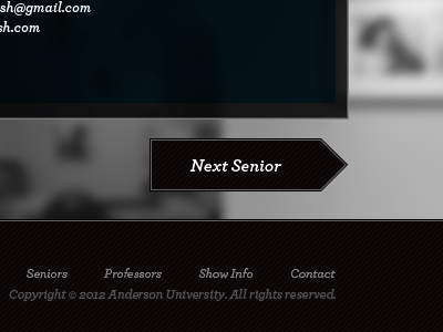 AU Senior Show Website 2012 anderson university art show au bw cyan photography senior show