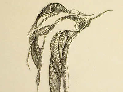 Drawing #6 abstract drawing moleskine rotring