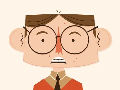 Awkward School Photo awkward glasses illustration yearbook
