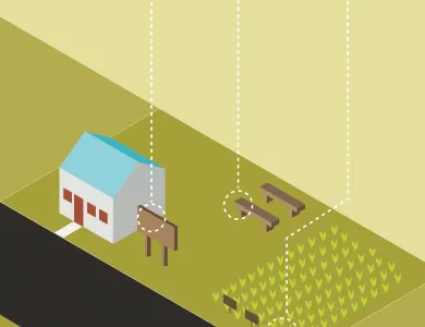 Community Garden Network garden house isometric plants