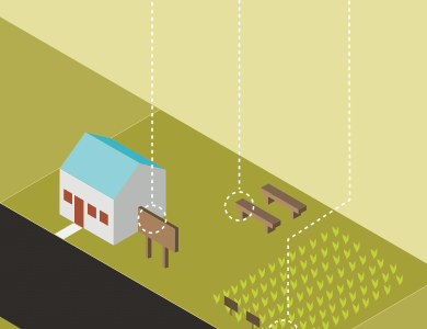 Community Garden Network garden house isometric plants