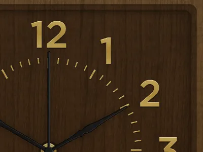 Wood Grain & Gold clock community