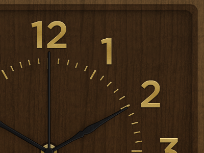 Wood Grain & Gold clock community