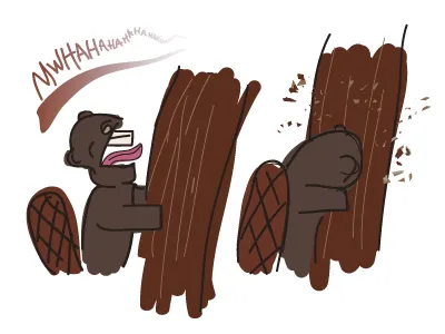 Crazy Beaver adobe ideas beaver character ipad sketch