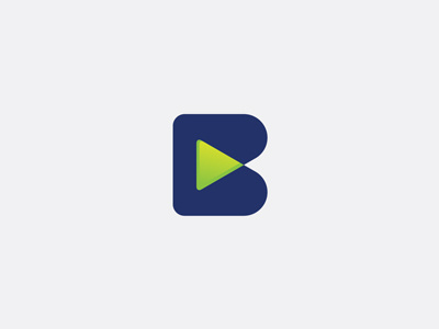 B b grid logo media play