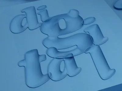 Digital Art 3d typography designer lettering