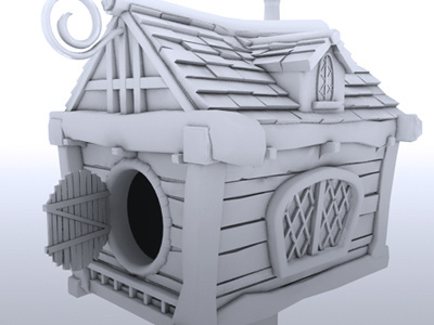 Birdhouse Re-Model 3d birdhouse c4d fable island model re do