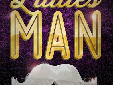 Ladiesman awesome gold ladies lense flare man mustache velvet