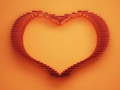 Ing Creditcards heart 3d illustration ing bank
