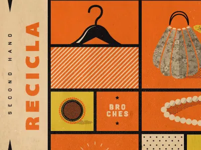 A & J accessories jewelry poster print ring vintage