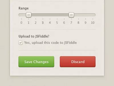 Fresh UI brown button checkbox dropdown field form fresh green radio range red slider ui