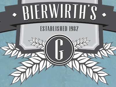 Bierwirth's Label First Go beer illustration label lettering