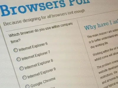 Browser Poll blue browser css3 form ui web