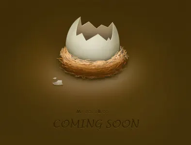 Part of My new blog Coming Soon Page blog egg ui web