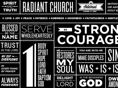 Wall Art black and white gotham knock out typography