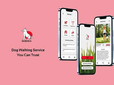 SOBAKA: Dog Walking App Case Study app