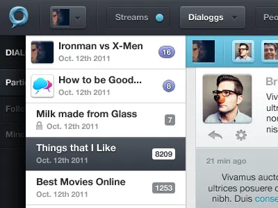 Dialoggs - Hidden Navigation dialoggs interface nav sidebar ui