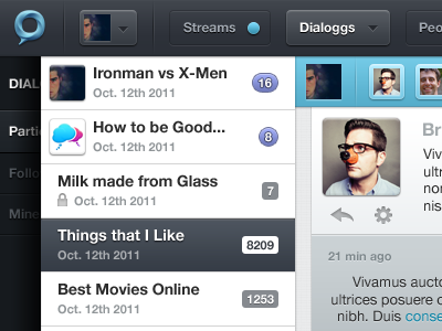 Dialoggs - Hidden Navigation dialoggs interface nav sidebar ui
