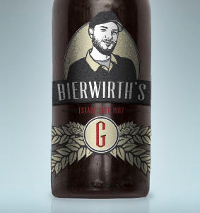 Test of Label On Bottle beer illustration lettering portrait typography
