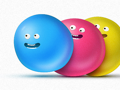 CMYK Dudes Final circle dudes face happy love smiley sphere