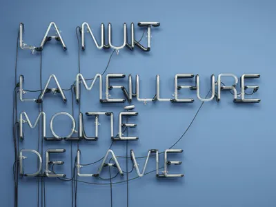 Neon Lights Off 3d lettering 3d neon c4d light poster print sign typo vray