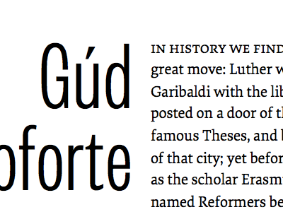 Opinions? elena founders grotesk x condensed sirba text
