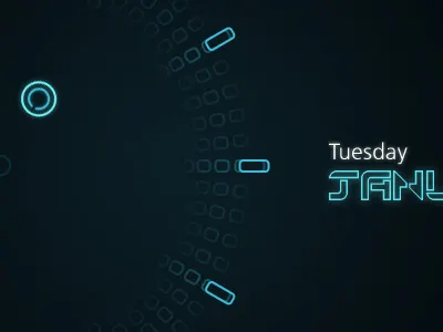 Time Grid clOck clock community project ios iphone light tron tron legacy