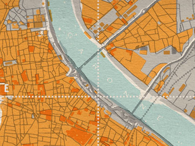La Garonne bordeaux city france grid illustration map prefect wine region
