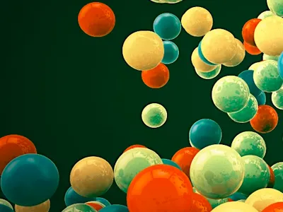 Balls 3d balls clean colorful motion render sphere