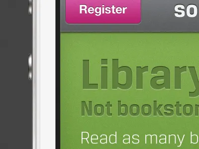 library app WIP books green iphone library mobile