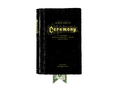 Ceremony r3 design flyer gigposter hardcore illustration poster punk screenprint typography