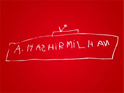 Drawn at 4, Re-used at 24. child hand written identity kid typography