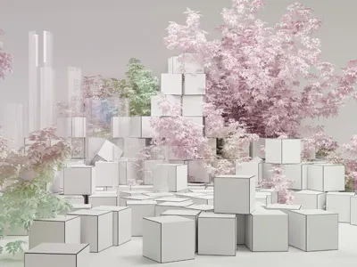 Set Design 3d c4d rizon parein set design vray