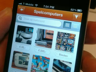 Changes blue iphone marketplace mobile orange overview search ui