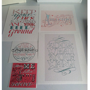 Mashup calligraphy color digital hand lettering photo