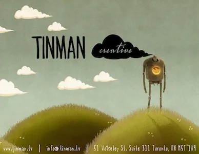 Tinman Calling Card - Portfolio Cover 2d animation broadcast design canada clouds commercial design editorial illustration hills illustration ontario series sky tinman tinman creative toronto