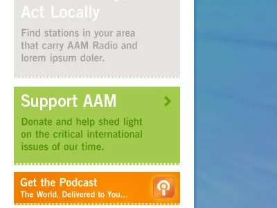 America Abroad Media Programs design nonprofit radio ux video website