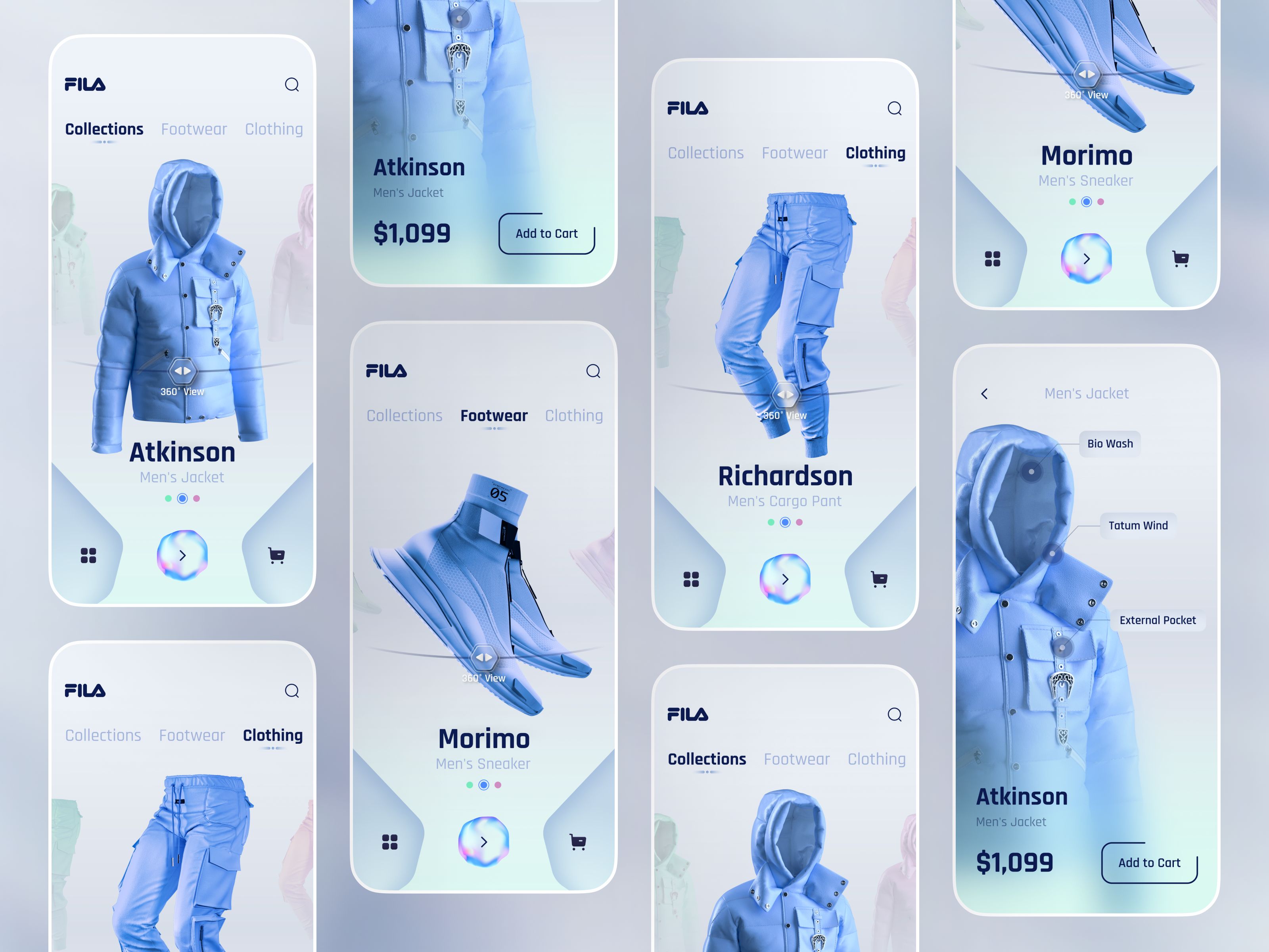 Fila Futuristic Fashion Store App by MQoS UI/UX for MultiQoS on Dribbble