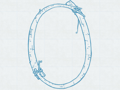 Birch O design illustration lettering trees typography
