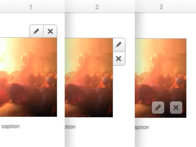 Edit Delete Options controls delete edit options photo ui