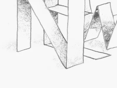 Big letters letters pencil shading