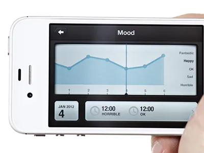 iOS Trend Chart chart health ios landscape mobile tape texture tracking