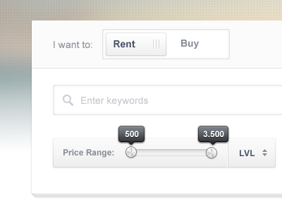 Search Widget clean real estate search ui widget