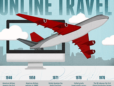 Travel Infographic clouds infographic plane timeline travel