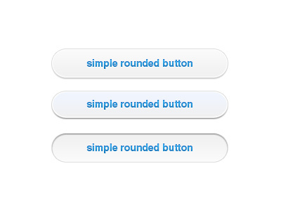 Simple Rounded Button blue button clean simple soft white