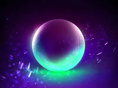 Marble glass marble orb