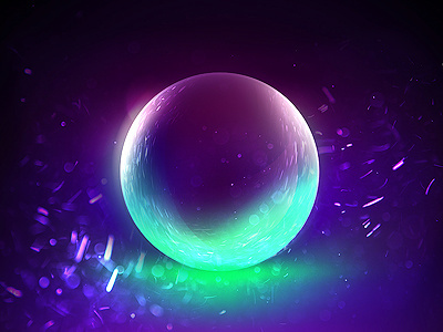 Marble glass marble orb