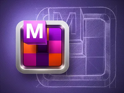 Mozaikr apple block box cube icon iphone metal mosaic sketch ui